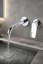 Silver Built-In Sink Faucet Slim Design Brass Material 5 Years Warranty Chrome Sink Fixture