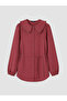 Burgundy Baby Collar Modal Blend Women's Shirt Tunic - 5