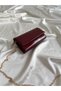 Caen Model Women's Hand and Shoulder Bag, Evening Dress Bag, Engagement, Wedding Bag Burgundy - 2