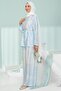 Blue Patterned Tunic Trouser Suit - 3