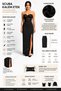 Women's Black Scuba Pencil Skirt High Waist Slit Long Evening Dress Skirt - 5