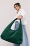 Green Women's Suede Shopper Soft Form Shoulder Bag - 2