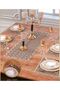 Wicker Supla Set Gray-Cream 6-Person 7-Piece Modern Tableware Table Set with Runner - 5