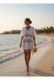 Women's Viscose Elastic Waist Beach Dress Swimsuit Top Standard Size Pareo Dress