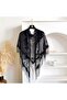 Tasseled Lace Shoulder Shawl Evening Dress Event and Evening Gown Complement Elegant Women's Shawl - 3