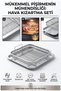 Oven Airfryer Basket and Drip Tray Set Oven Tray Air Fryer Basket Oven Type Crispy Vegetable Chicken French Fries Rack 25X25 cm 304 Stainless Steel Inox 723429