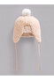 Winter Baby Hat with Pompom and Earflaps, Welsoft Lace-Up Hat - 2
