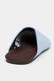 Liam Baby Blue Suede Leather Flat Sole Closed Women's Slippers - 8