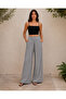 Women's High Waist Double-Breasted Detailed Wide-Leg Trousers - 2