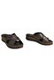 251856 Genuine Leather Padded Sole Cross-Strapped Women's Daily Slippers - 2