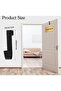 6-Piece Matte Black Stainless Steel Towel Hook Set - Waterproof - Tool-Free Installation - Suitable for Shower Doors Up to 2.1cm Thick - 2