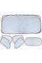 6 In 1 Car Windscreen Sun Shade/Curtains Heat Reflective Windshield Visor, Front and Rear - 2