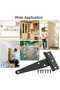 One black 8-inch/200mm heavy-duty long T-hing for gates/sheds/doors - 3