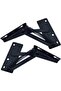 2-Piece Pack - Furniture Hinges - Cabinet Hinges - Cup Hinges - Corner Hinges - 80 Degrees - Metal Hinges - Black - 3