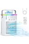 Portable Air Cooler 3 Wind Speeds 3 Mist Levels 2/4/8H Timer 1-Liter Water Tank Remote Control Mini Cooler Fan for Home Bedroom Travel Office - 3
