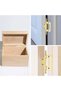 4-piece set of metal non-mortise hinges, furniture cabinet door hinges, hardware cabinets and windows, gold - 3