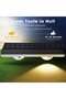 6 Pcs IP67 Waterproof Solar Outdoor Wall Lights, Powerful 3-Mode White LED Security Lamps for Yard, Garden & Fence - 2