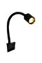 Rotating clip-on aquarium light, small USB light, black clip