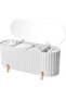 Cosmetic storage box, cotton swab storage box with lid, eyeshadow brush storage box, toiletries, makeup box (white)