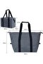Reusable cooler bag - Insulated bag - Large capacity for transporting hot and cold dishes, grey
