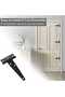 One black 8-inch/200mm heavy-duty long T-hing for gates/sheds/doors - 2