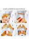 100 space-saving hooks, rack connectors, plastic strap connectors, stackable hooks, door tie straps for storage cabinets and wardrobes (blue) - 3