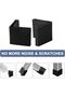Black 25mm x 25mm 10-pack chair leg cover angle iron L-shaped furniture table leg caster end cover corner protector plastic - 4
