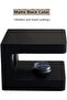 4 Pieces Copper Glass Shelf Clamps – No Drilling into Glass, Support for 8-10mm Glass (Matte Black) - 4