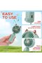2 mini handheld fans, USB rechargeable portable personal fans, 3 wind speeds, 180° adjustable folding, pink and green cat ear design, for travel... - 3