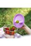 Snack box - 2-in-1 design - Keeps hands clean - Silicone lid with finger grooves - Reusable, ideal for travel and camping. - 3