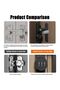One sliding door lock, 180° sliding door lock, with combination lock, zinc alloy right-angle buckle, with screws. - 3