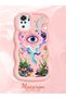 Redmi Note 10 4G/Note 10S Compatible Colorful Psychedelic Eye Mushroom Drawing Flat Print Case