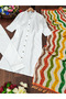 White Slub Cotton Kurta Set - NJF2731 | White-Size:2XL-44-Inches - 4
