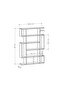 6 Tier Mito Bookcase - 25.5x161x108.5cm (Light Oak/Beige) - M.KT.02.13160.10 - 3