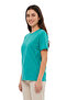 Women's Green Basic 100% Cotton Crew Neck Comfortable Fit T-Shirt - 2
