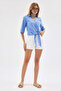 Linen Front-Tie Shirt - 1600 - 4