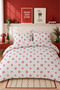 Milbay Group Orange Cream Wide Stripe Double Duvet Cover Set Retro Striped Quilt Cover - 5