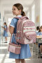 Primary School Orthopedic School Bag Set of 3 Lunch Box Pencil Case Reflective Waterproof - 7