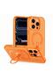 Apple iPhone 16 Pro Compatible Case Coolring M-Safe Silicone Case Orange