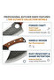3-Piece Kitchen Knife Set, Ultra-Sharp Boning & Cleaver Knives for Meat Deboning & Vegetable Prep, Ergonomic Handle Cooking Cutlery for Home Kitchens, Butchers & Chefs - 6