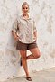 Italian Beige Shirt Collar Long Sleeve Buttoned Sequined Embroidered Casual Woven Shirt 65 62 - 6