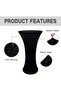 2-Piece 60 x 109 cm Round Cocktail Tablecloth Stretch Table Covers for Parties, Bars, Banquets, and Bistros - Black - 4