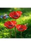 Bird Water Bottle 14*14*60cm Alloy Flower Shaped Garden Decoration Pet Supplies Orange