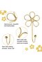 Suitable for 4 pieces Clothing Store Iron Flower Hook Wall Creative Coat Curtain Single Gold - 3