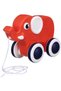 Elephant Pull Along Toy Push Walking Toy Educational Baby Toy for Kids 1-3 Years with String
