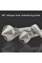 4-piece countersunk deburring drill bit set, suitable for drilling holes in metal and wood. - 4