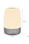 Touchscreen bedside alarm clock with timer, multi-color LED light, sunrise simulation, and 3-level brightness adjustment. - 2