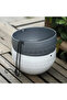 Two outdoor hanging flower pots with rust-proof chains, automatic watering, made of plastic with drainage holes at the bottom, gray, 21 cm. - 5