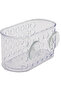 Bathroom storage basket, kitchen and toilet no-drill transparent draining storage basket, traceless storage basket - transparent - 2