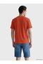 Vizyon New Season Red Crew Neck Ataturk Printed Men's T-Shirt - 3